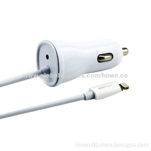 Car Charger, 5V/1A Output with Lightning Connector, especially fit for your Apple devices